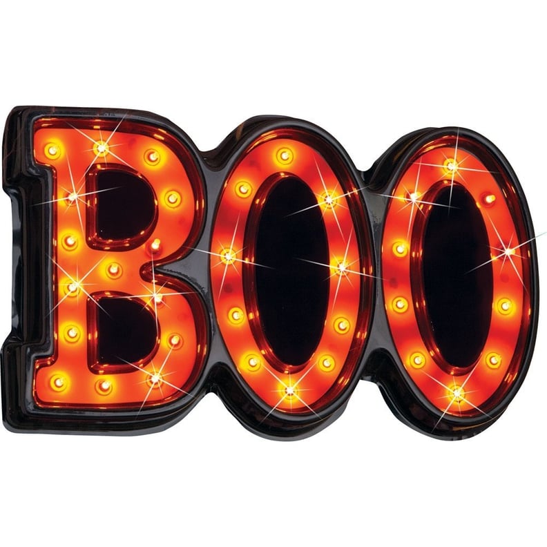 Collections Etc Lighted Halloween Boo Sign