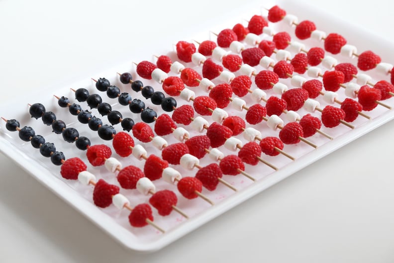 American Flag Fruit Skewers