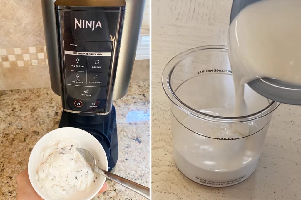 Ninja CREAMi Ice Cream Maker ($149, originally $199)
I'd be shocked if you haven't heard of the now-famous Ninja Creami Ice Cream Maker. It's the easiest way to whip up ice cream at home once your favorite scoop shops close for the season — and the most fun way to experiment in the kitchen. You can turn fruit into sorbet, blend up protein ice cream, and so much more. Read more in our Ninja Creami Ice Cream Maker review.
Editor Quote: "This ice cream machine is great for ice cream aficionados of all kinds. My fiancé and I are most excited about creating healthy-ish ice cream alternatives that don't cost 10 bucks a pint. After devouring our vanilla ice cream with chocolate chips, we decided to get a little creative with a can of pineapple (leaving in the juice). We went about the same process as we did with our original cream base ice cream, and were amazed by how it came out looking and tasting like gourmet sorbet. We expected it to have a fibrous texture, but it was the exact opposite: decadent, creamy (despite not having cream) and all-around delicious." — Marisa Petrarca, contributing shopping editor