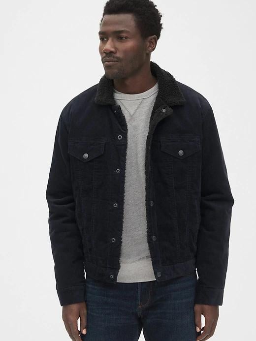 This Sherpa-Lined Icon Corduroy Jacket ($90-$128) puts the fabric's warmth to good use, while introducing another texture into the mix. The product is a jacket that looks incredibly cool but feels extremely warm.