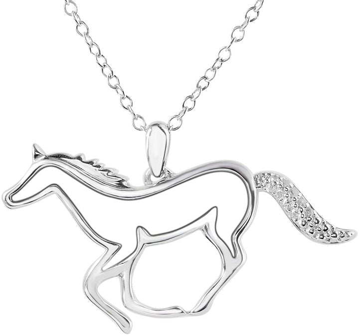 JCPenney Fine Jewelry ASPCA Tender Voices Diamond-Accent Horse Pendant Necklace ($208)