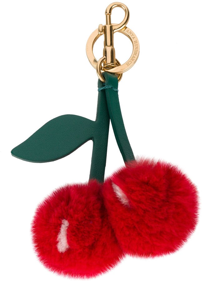 Anya Hindmarch Cherry Keyring Fluffy Ts 2017 Popsugar Fashion