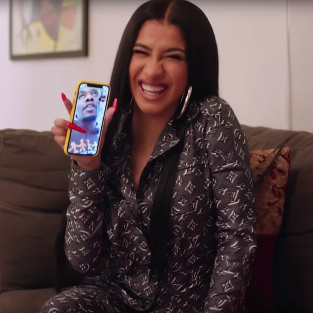The pajama pants Monogram Louis Vuitton worn by Cardi B in the video 73  Questions With Cardi B, Vogue