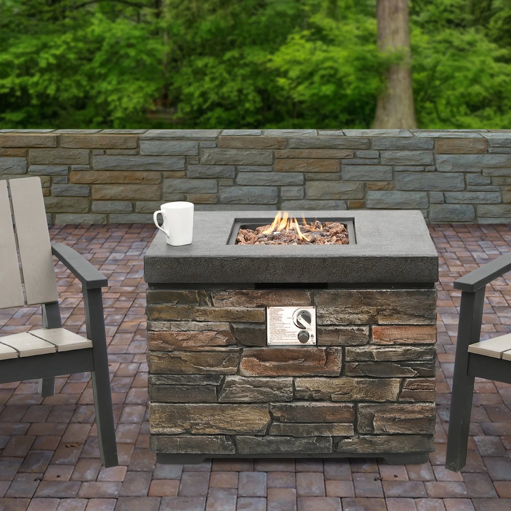 Stone propane deals fire pit table