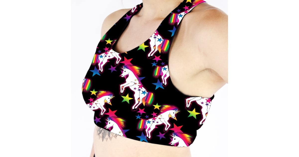 Team Unicorn Reversible Sports Crop Top | Unicorn Workout ...