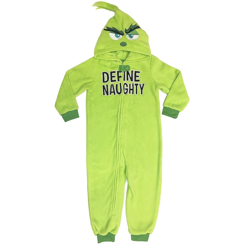 Toddler Define Naughty Grinch One Piece Pajamas