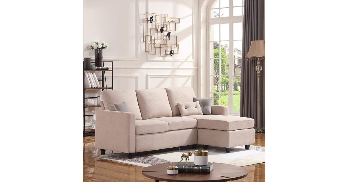 honbay convertible sectional sofa couch leather