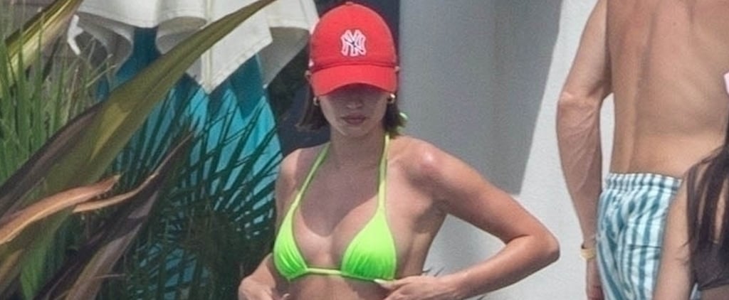 Hailey Bieber's Lime-Green Skims Bikini in Cabo