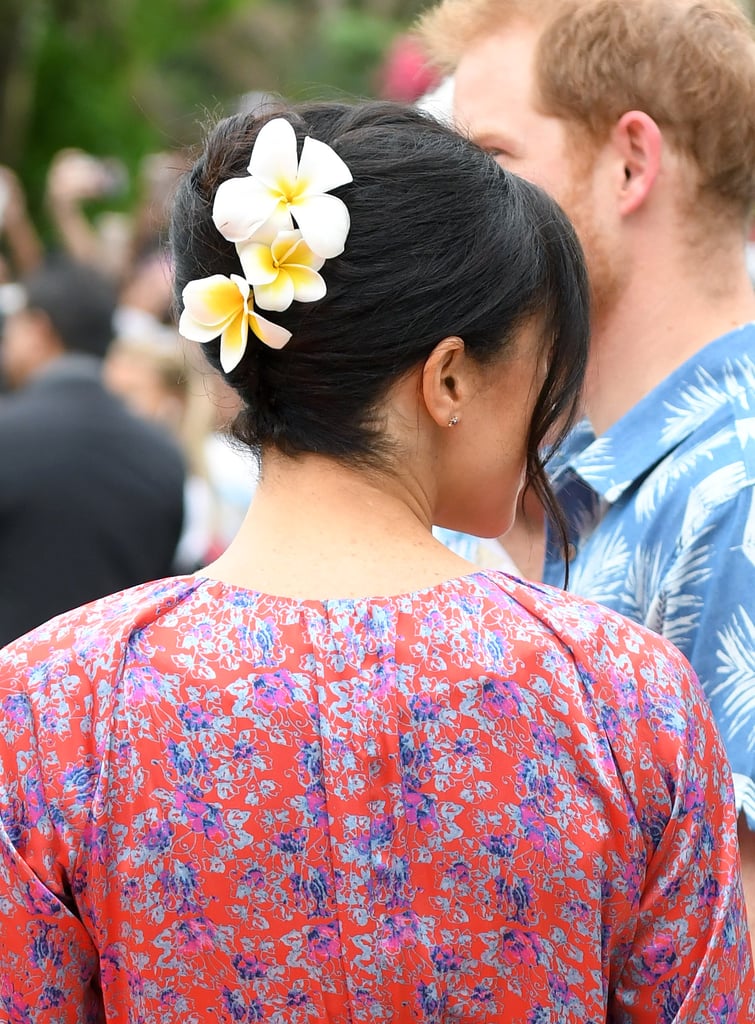 Meghan Markle's Tropical French Twist, 2018