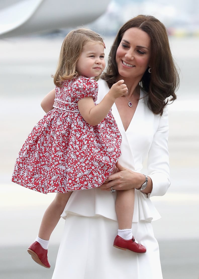 Princess Charlotte Arrives in Poland With Kate Middleton on July 17, 2017
