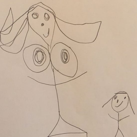 Girl's Funny Drawing of Her Mom's Boobs
