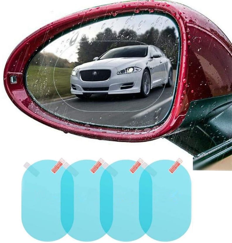 4 PCS Car Rear View Mirror Waterproof Film