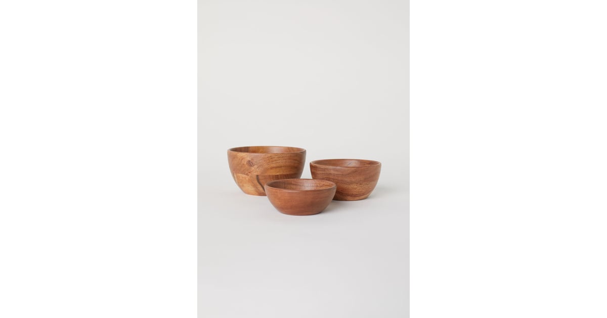 3Pack Wooden Bowls Cheap H&M Home Products POPSUGAR Home Photo 12