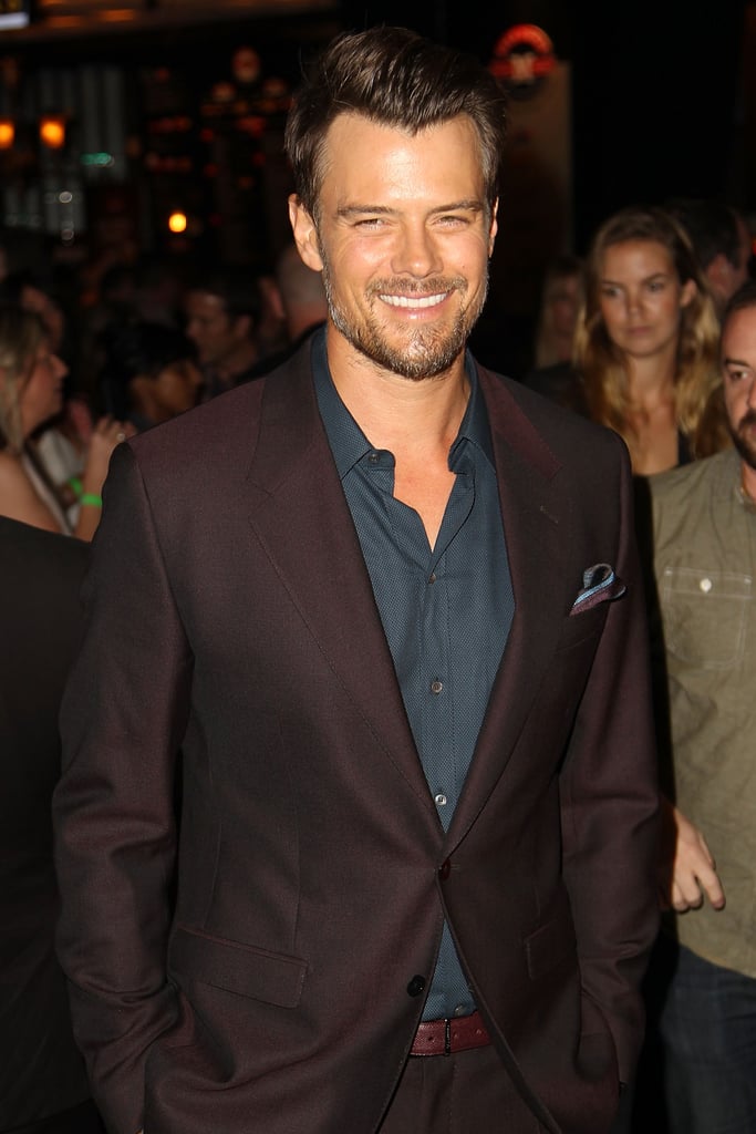 Josh laughed while walking the red carpet at the August 2013 premiere of Scenic Route in LA.