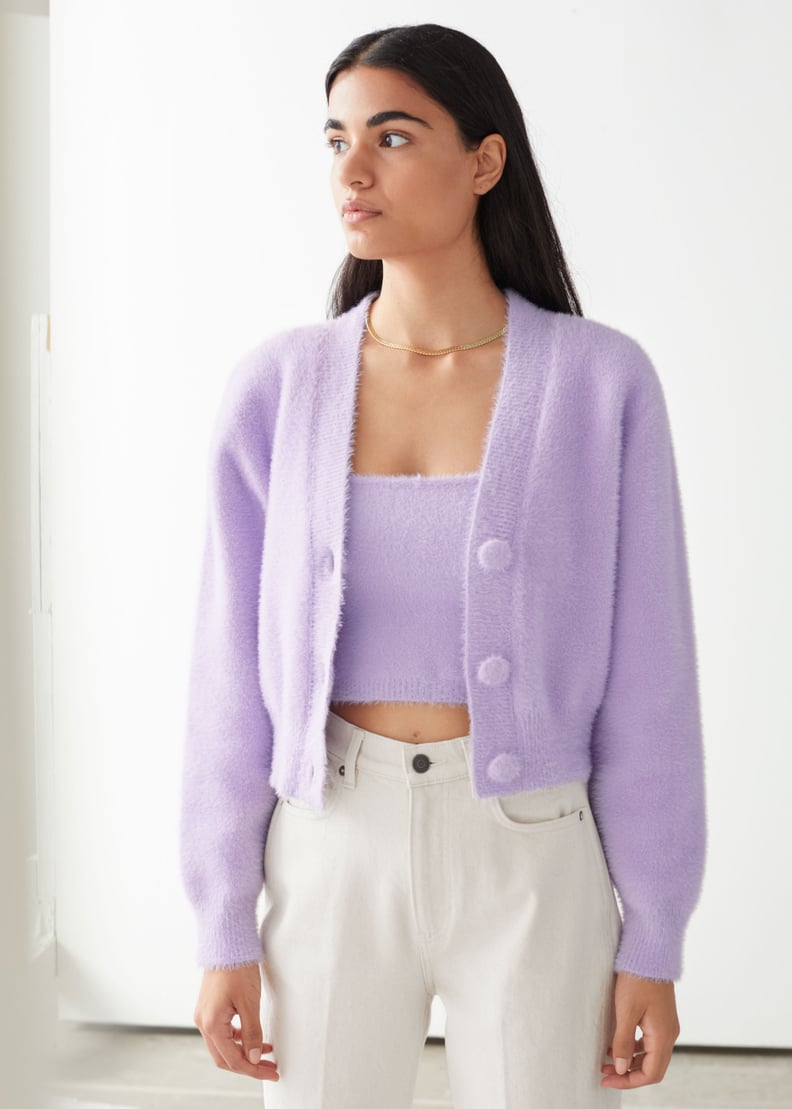 & Other Stories Cropped Boxy Knit Cardigan