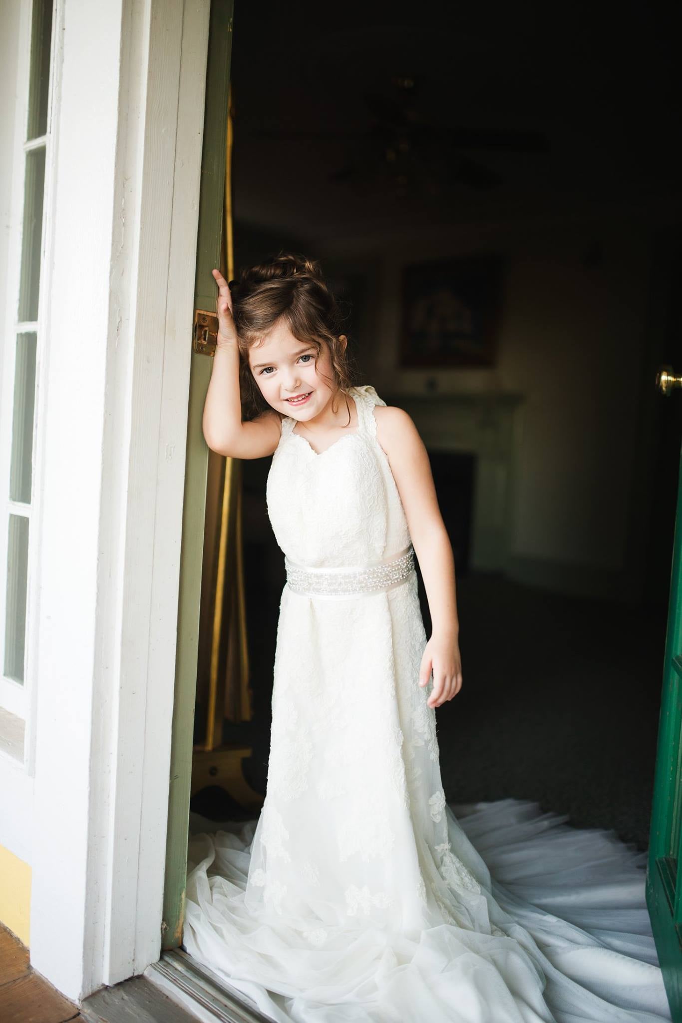 Daughter wearing mother's best sale wedding dress