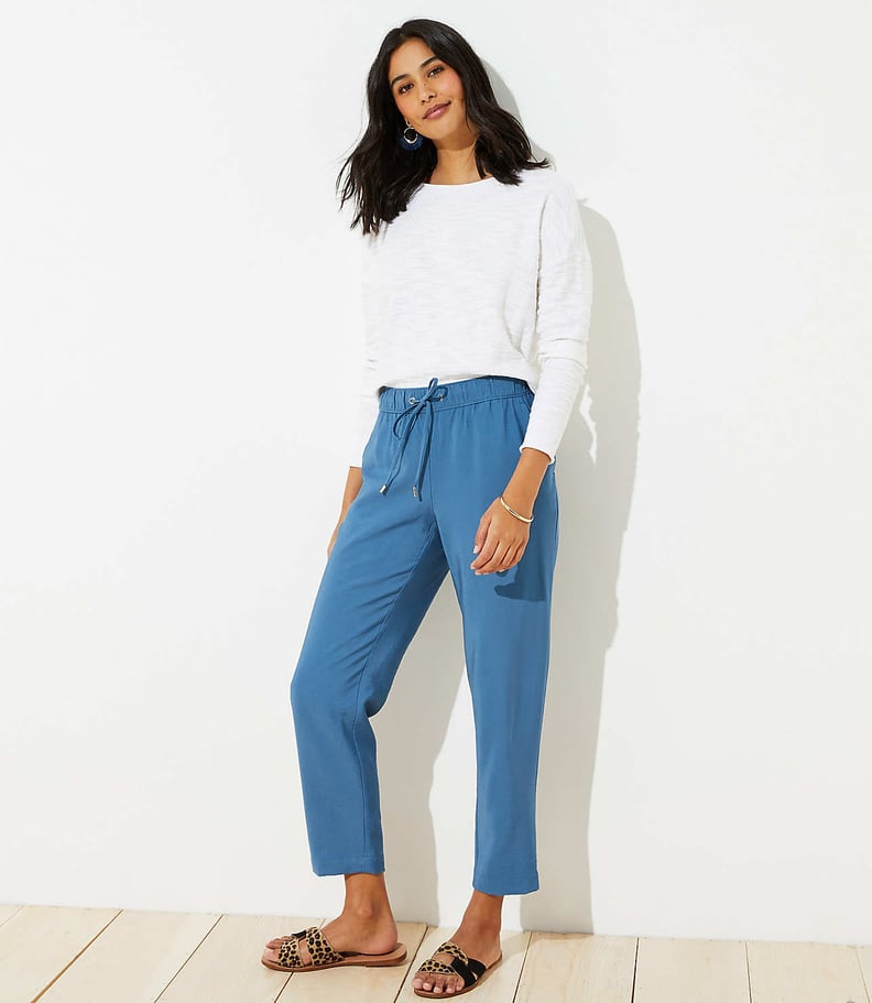 Loft Plus Loft Beach Eyelet Drawstring Pants, 12 Cute and Comfy Pants You  Can Wear Now and Everywhere Else Later