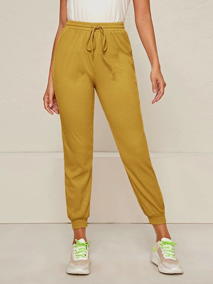 ribbed knit sweatpants