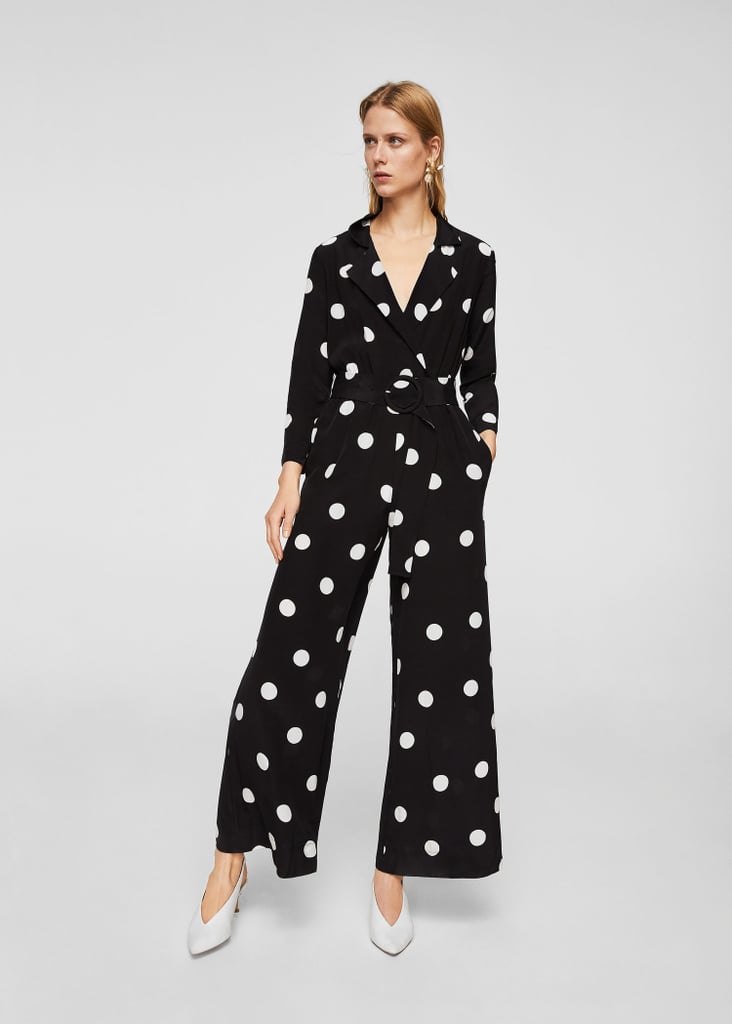 Mango Polka-Dot Long Jumpsuit