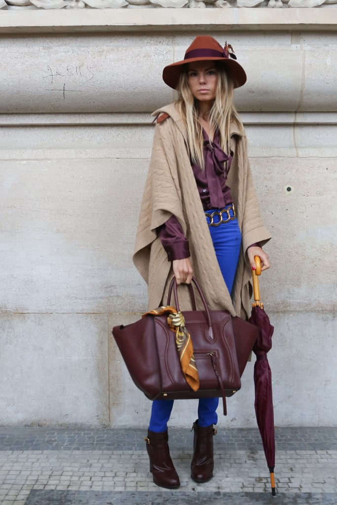 This styler knows — oxblood is the color of the season. She worked Fall's favorite hue into her look four different ways.
This styler knows — oxblood is the color of the season. She worked Fall's favorite hue into her look four different ways.