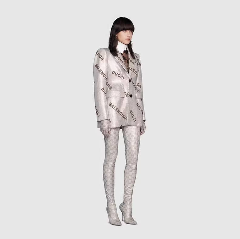 Gucci balenciaga crystal blazer
