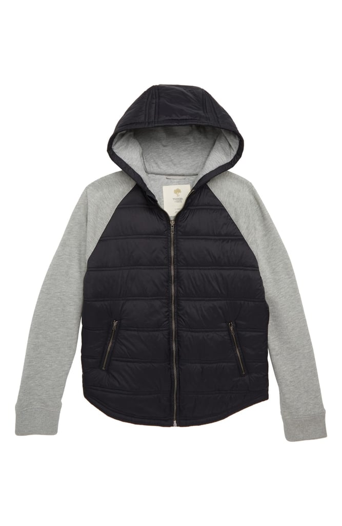 Quilted Zip-Up Hoodie