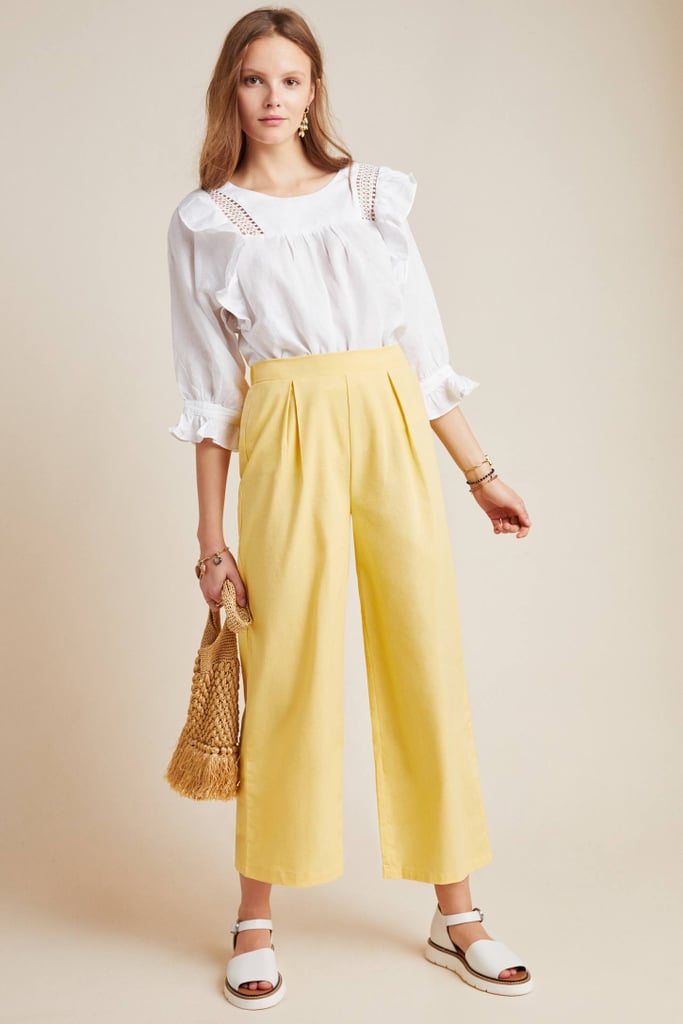 Coastal Cropped Wide-Leg Pants