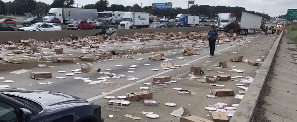 Frozen Pizzas Spill After Tractor Accident