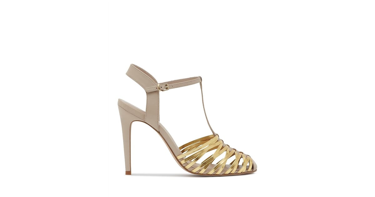 Reiss T-Strap Marcie Woven High Heel Sandals ($285) | Closed-Toe ...