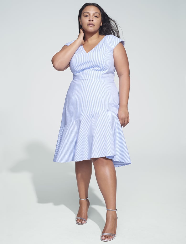 Jason Wu/ELOQUII Poplin Ruffle Sheath Dress