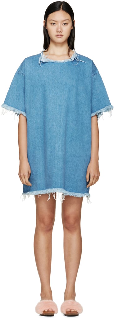 Marques Almeida Faded Blue Frayed Denim Dress ($395)