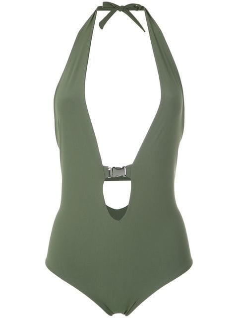 Gloria Coelho Buckle Halterneck Swimsuit