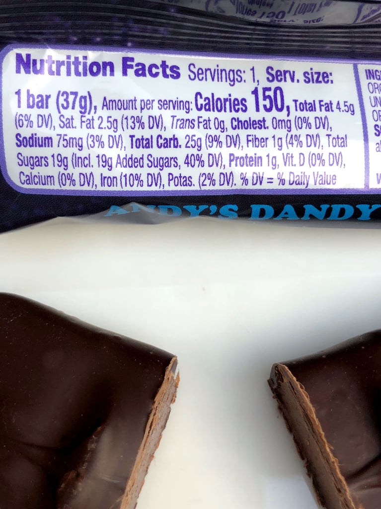 Amy's Dreamy Candy Bar Nutritional Information