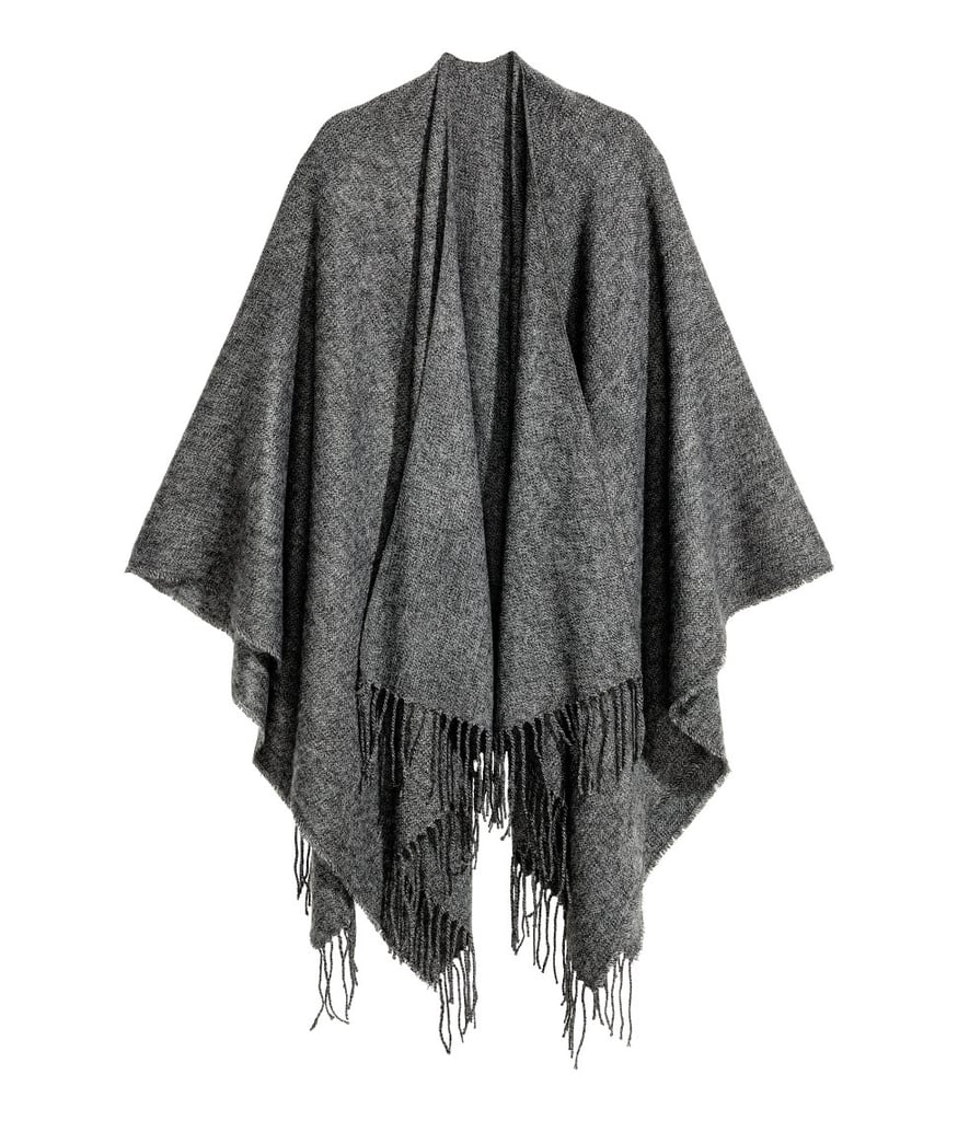 H&M Fringed Woven Poncho