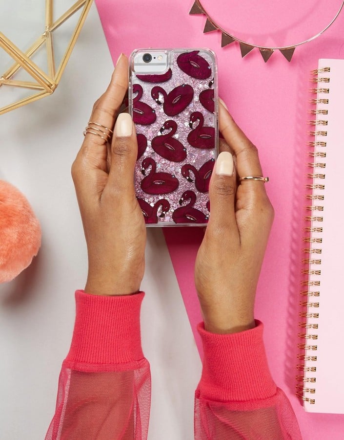 Skinnydip Flamingo Liquid Glitter iPhone 7/6/6s Case