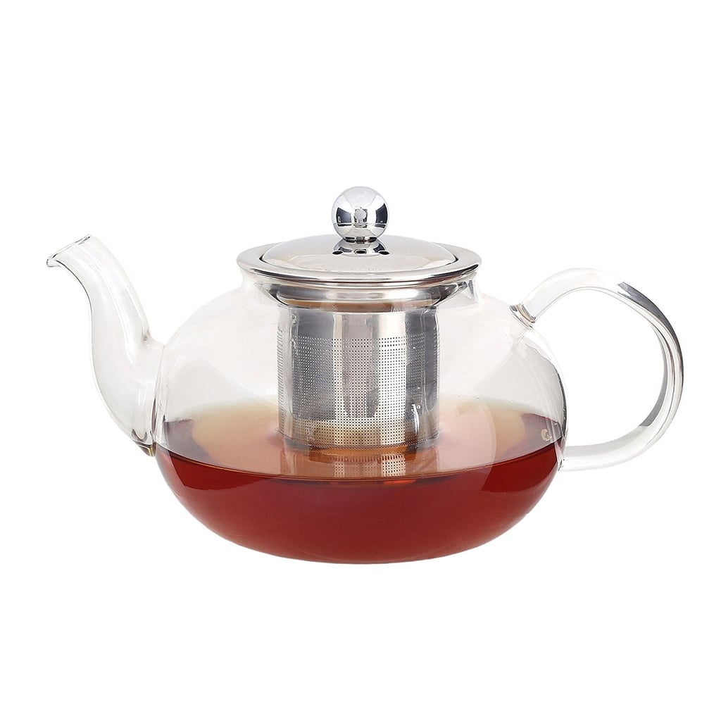 Glass Teapot Kettle with Infuser Removable Stainless Steel Strainer Amazon Prime Day Kitchen