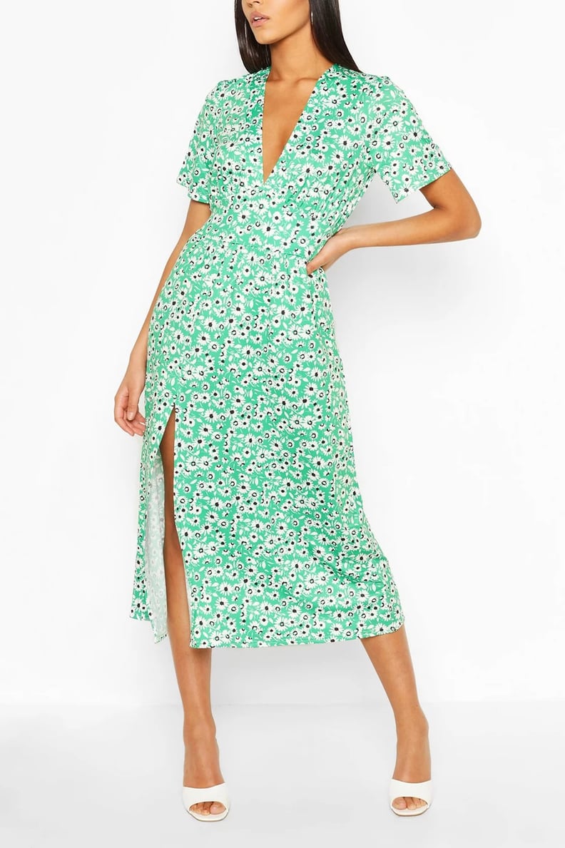 Boohoo Tall Floral Midi Dress