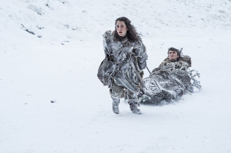 Ellie Kendrick as Meera and Isaac Hempstead Wright as Bran