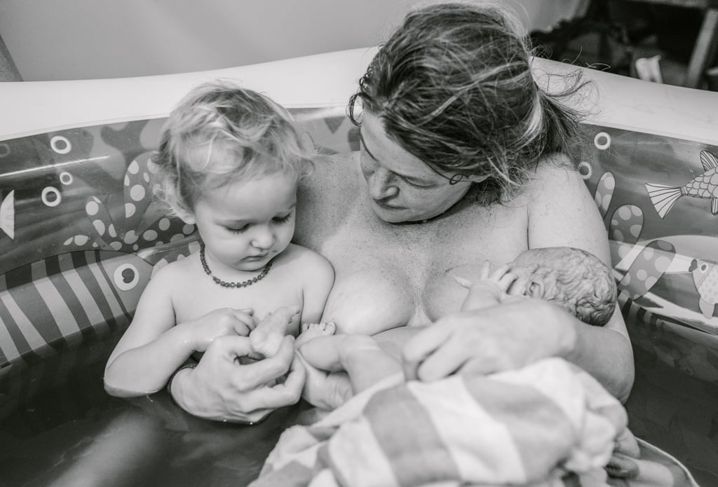 Mom Breastfeeding During Childbirth