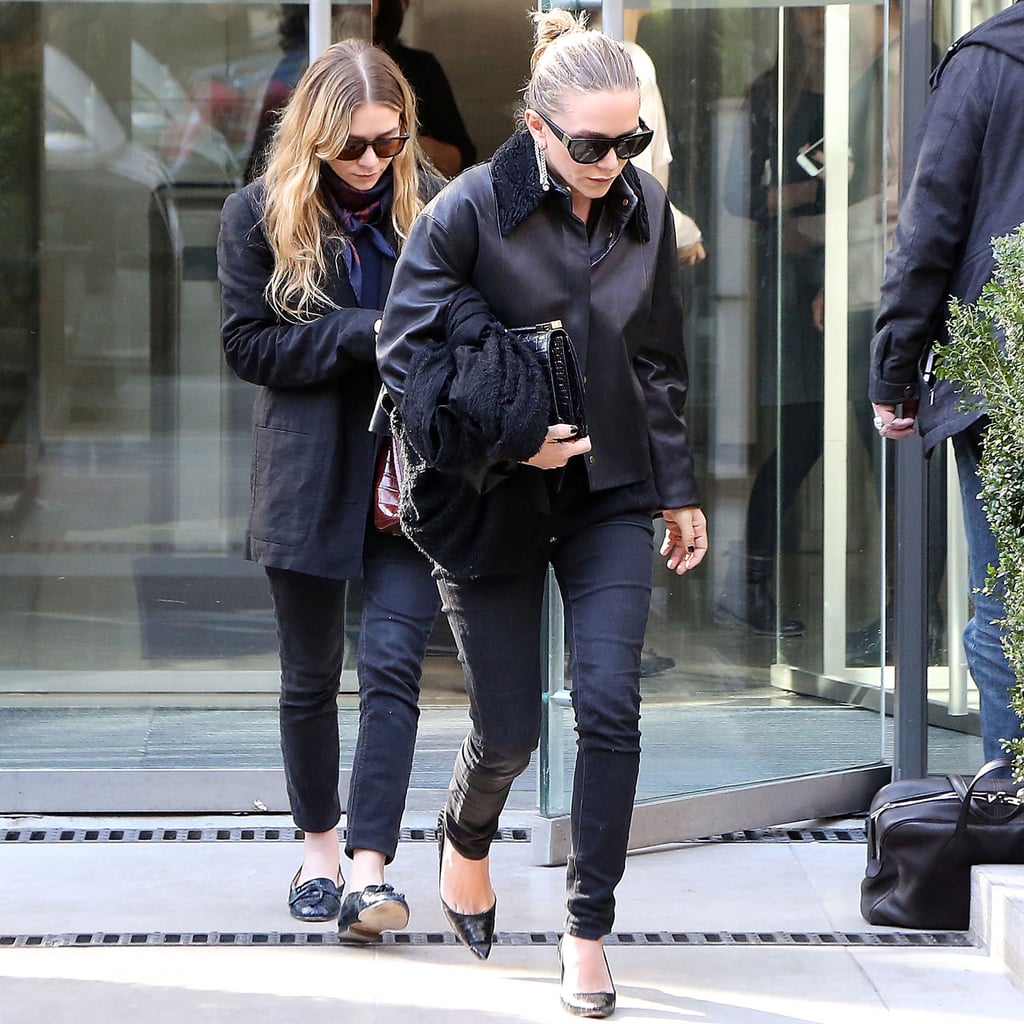 Mary-Kate and Ashley Olsen Wearing Black in Paris Mary-Kate and Ashley Olsen Wearing Black in Paris