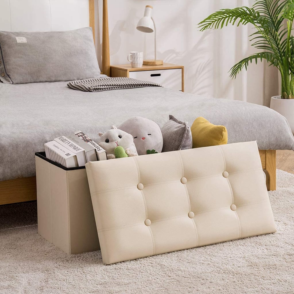 For Multifunctional Storage: Youdenova 30-inches Folding Storage Ottoman