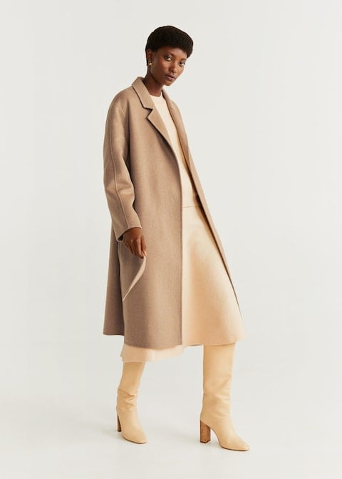 Mango Belted Wool Coat