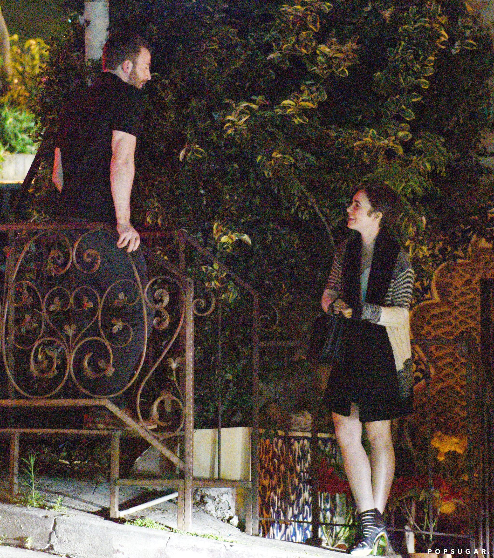 Chris Evans And Lily Collins Dating Pictures Popsugar Celebrity