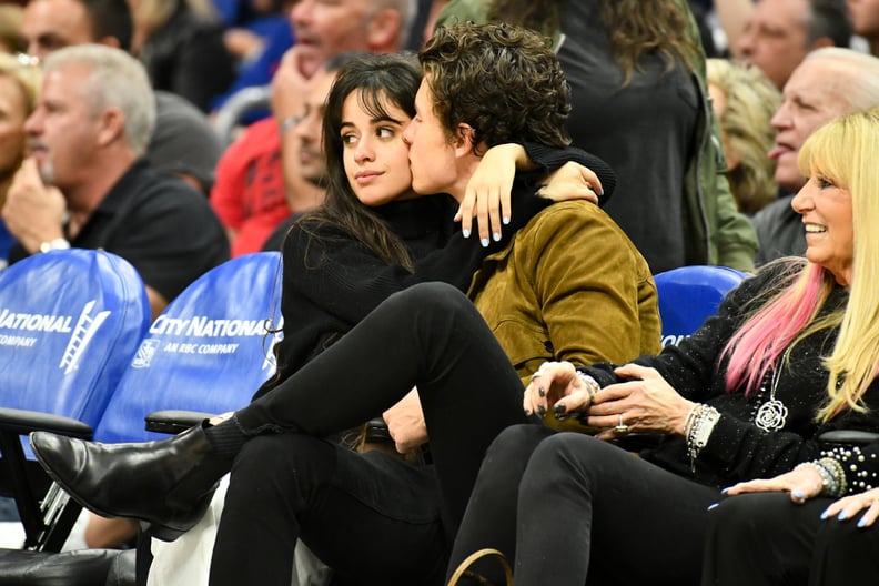 Camila Cabello and Shawn Mendes at a Basketball Game