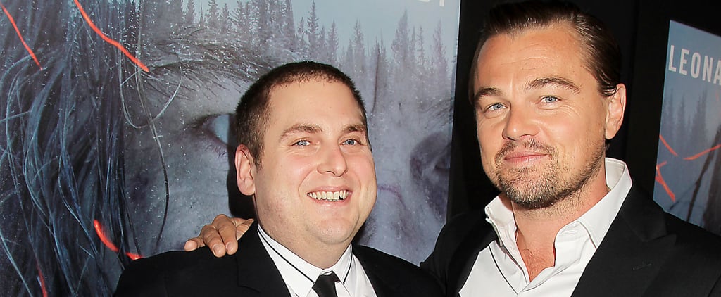 Leonardo DiCaprio and Jonah Hill at The Revenant Screening