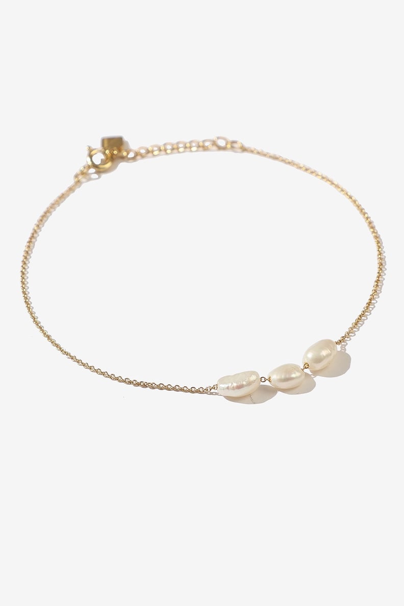 Adornmonde Ferd Gold Freshwater Pearl Anklet