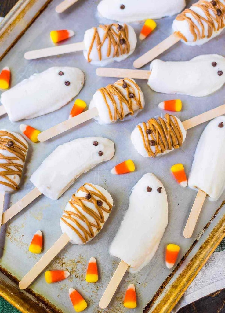 Halloween Banana Popsicles