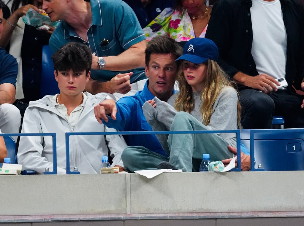 Tom, Jack, and Vivian Brady at the US Open on Sept. 8.