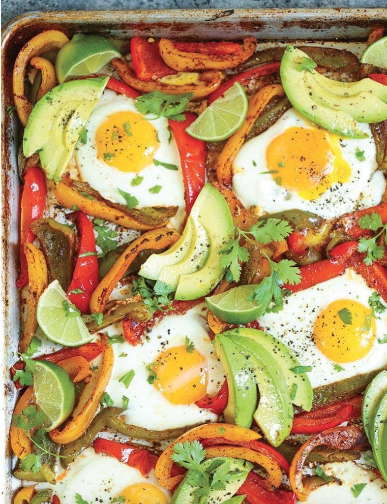 Sheet Pan Breakfast Fajitas LowCarb Sheet Pan Recipes POPSUGAR
