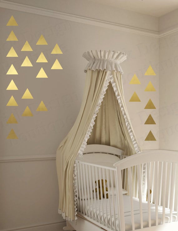 Metallic Triangle Wall Decals